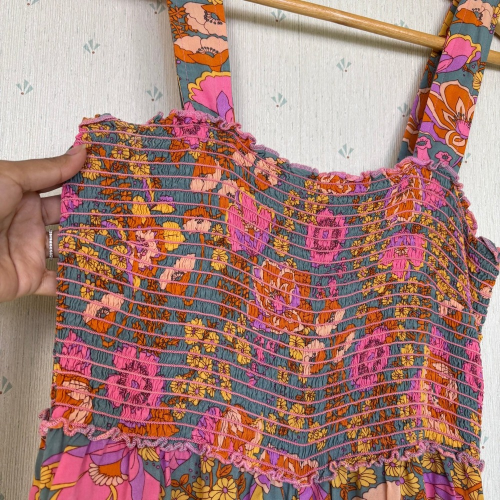 Natural Life Sedona Jumpsuit Medium Wide Leg Floral Boho Festival Resort Beach - Picture 8 of 12